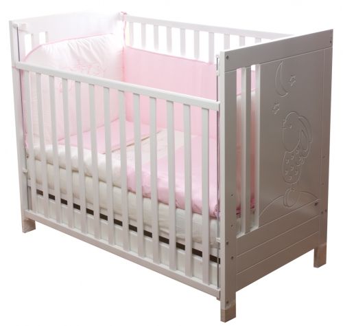 Бебешки спален комплект BabyHit *Розови Слончета* 8 части 60x120 см