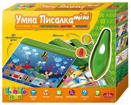 Thinkle Stars™ - Мини умна писалка *Логически игри, математика, цветове и плодове*