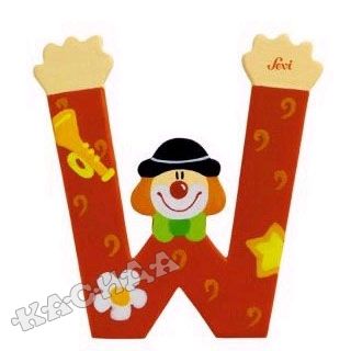 Sevi - Дървена буква - Clown W