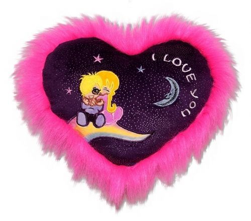 АМЕК Възглавница сърце с влюбена двойка със звук - 3 размера