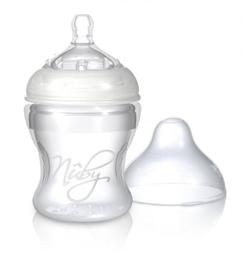 Nuby - Силиконово шише за хранене Natural Touch с биберон 0м+ 150мл.
