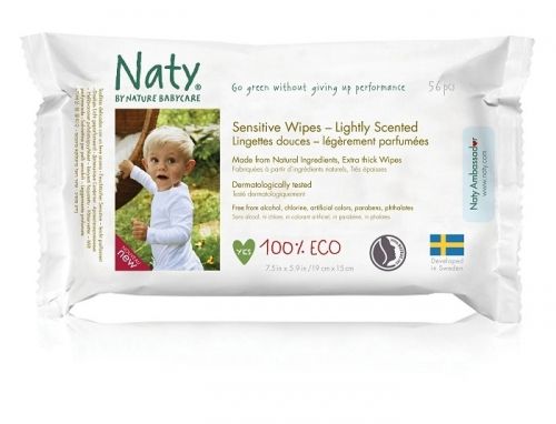 Мокри кърпички с лек аромат NATY Sensitive 56 броя