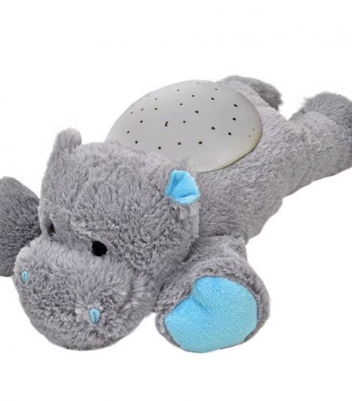 Нощна прожекционна лампа за детска стая *Хипо* Cloud-B Twilight Buddies Hippo