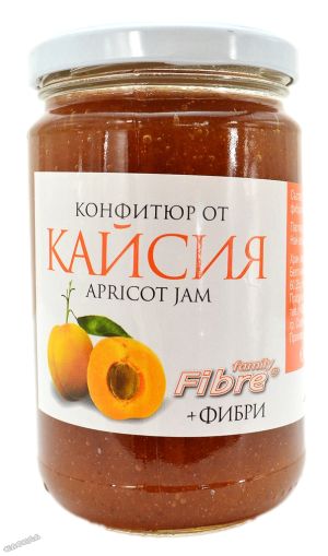 Конфитюр от кайсии + фибри - 340 гр.