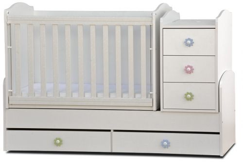 Dizain Baby Детско трансформиращо се легло-люлка *НИА* Бяло
