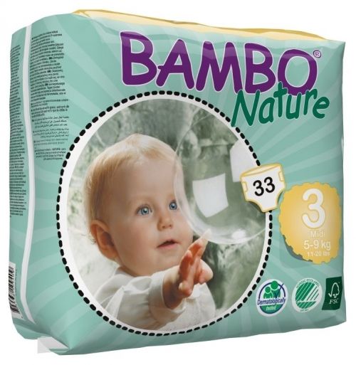 Bambo Nature Еко пелени за еднократна употреба Midi