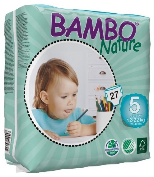 Bambo Nature Еко пелени за еднократна употреба Junior