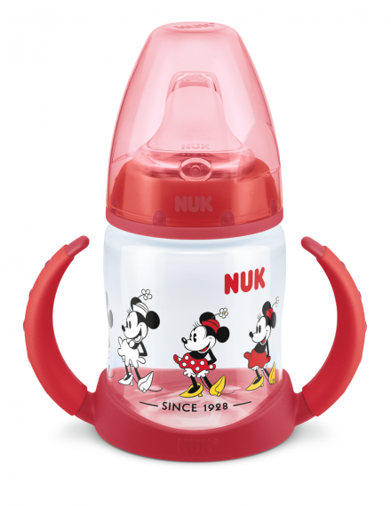 NUK FC РР шише 150мл със силиконов накрайник за сок MICKEY 150 мл. червено
