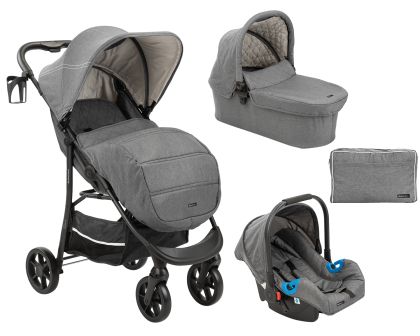 Kikka Boo - Бебешка количка 3в1 Selina Dark Grey