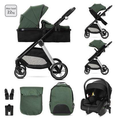 Lorelli Бебешка количка ASPEN 3в1 green