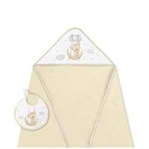 Interbaby - Interbaby Комплект бебешка хавлия с лигавник Osito Luna 