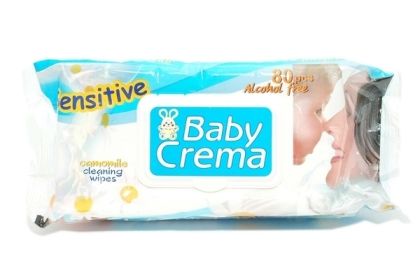 Agiva - Бебешки кърпички Baby Crema Sensitive, 80 бр.
