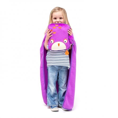 Trunki - Възглавница и одеало за пътуване *Поспаланковци* сова / лисица