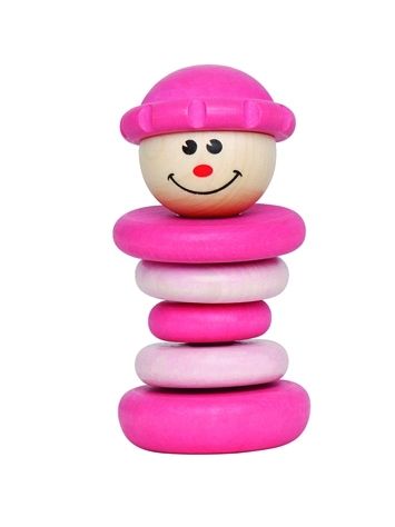 Бебешка дървена дрънкалка за момиче Hape Little Friends