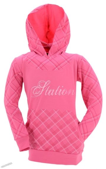 Детска блуза с качулка *Pink plaid*