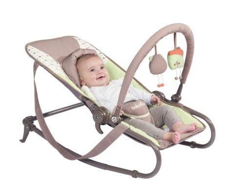 Бебешки шезлонг Bubble Bouncer Green Almond - опростена версия - Babymoov
