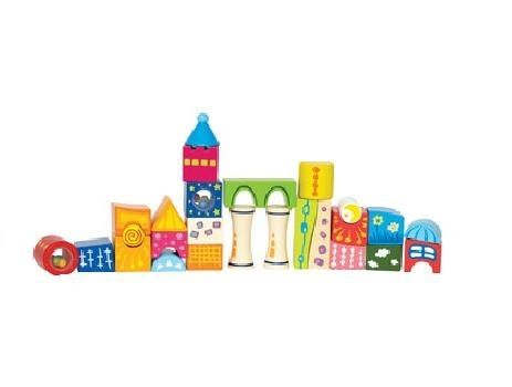 Дървен строител Hape Fantasia Blocks Castle 26 части