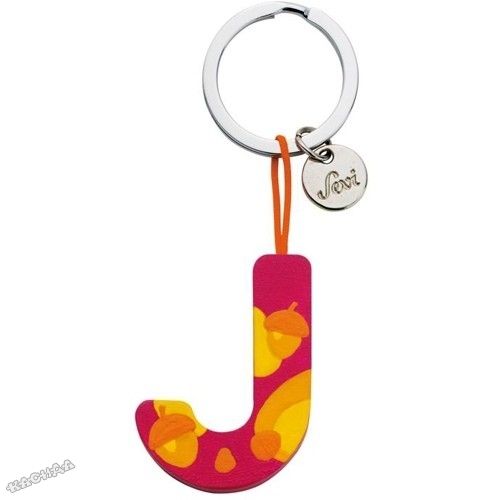 Sevi - Дървен ключодържател с БУКВИЧКА - J