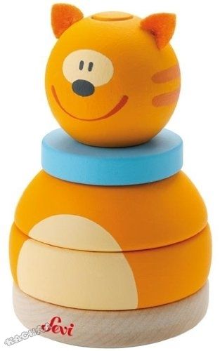 Sevi - Дървена фигурка за подреждане КОТЕНЦЕ