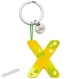 Sevi - Дървен ключодържател с БУКВИЧКА - X