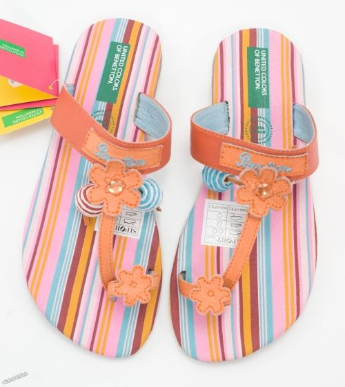 Benetton - Детски чехли *Alba Orange*