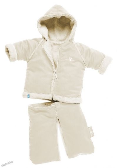 WallaBoo - Бебешко чувалче/гащеризон Baby Overall - Ecru