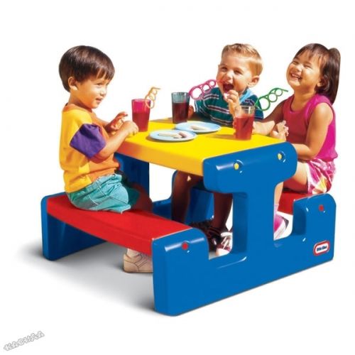 Little Tikes - Детска маса за пикник Junior Picnic Table Blue