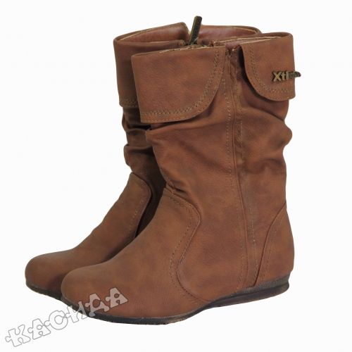 Xti Kids - Детски ботуши *Nobuk Caramel*