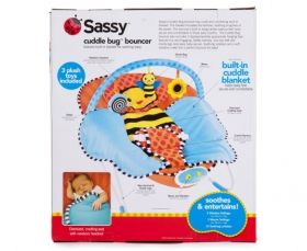 Музикален шезлонг Sassy *Пчеличка* с вибрация и одеялце