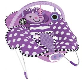 Музикален шезлонг Sassy *Пеперудка* с вибрация и одеялце