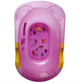 Прозрачна бебешка вана Sevi Baby с отвор за изтичане