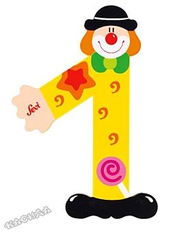 Sevi - Дървена цифричка - Clown 1