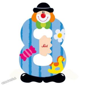 Sevi - Дървена цифричка - Clown 8