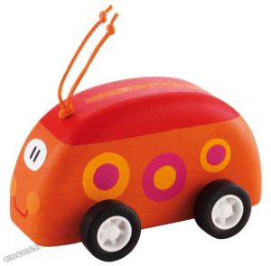 Sevi - Дървена количка Mini - Червено Бръмбарче