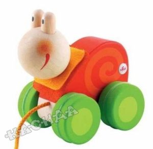 Sevi - Дървена играчка за дърпане Mini ОХЛЮВЧЕ