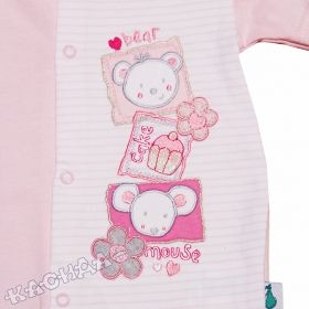 FSBaby - Бебешки гащеризон с къс ръкав *Cup Cake Bears*