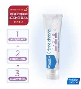 Mustela- Витаминен защитен крем- За ежедневно предпазване от подсичане
