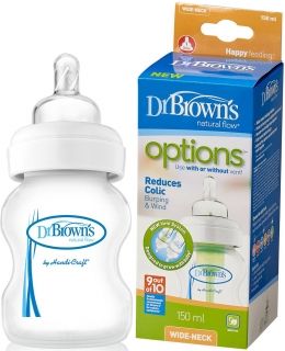 Dr.Brown`s Natural Flow Options - Широко шише за хранене 150ml.