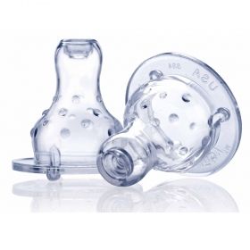 Nuby - Биберон Multi Flow с масажираща система за венците за шишета с тясно гърло 0+м. - 2бр.