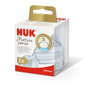 NUK NATURE SENSE Силиконов биберон за хранене  6-18 месеца S 2 бр.