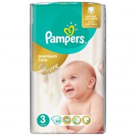 Pampers - Бебешки пелени Pampers Premium Care 3 *Mini 5-9кг.* 60бр.