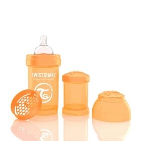 Twistshake Anti-colic бебешко шише180мл Оранжево
