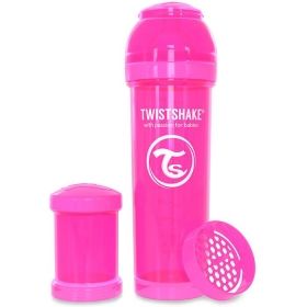 Twistshake Anti-colic бебешко шише 330мл Розово