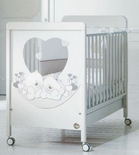 Детско дървено легло Baby Expert Carezza Bianco/Tortora