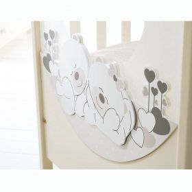Детско дървено легло Baby Expert Carezza Bianco/Tortora