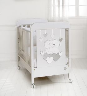 Детско дървено легло Baby Expert Tenerezze Bianco/Argento