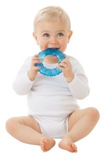 Playgro -  Гризалка с вода за успокояване на венци 'Ринг' син  (3м+)