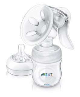Philips AVENT - Механична помпа за изцеждане на кърма Comfort + подарък 20бр. нощни подплънки