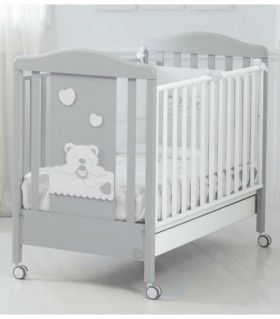  Baby Expert  Детско креватче Ciuccione сив/бял