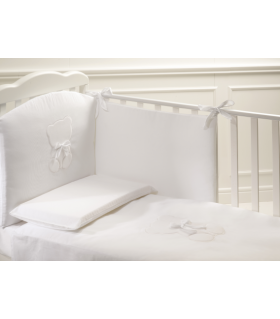  Baby Expert Детски спален комплект от 4 части Teddy за легло Coccolo бял 